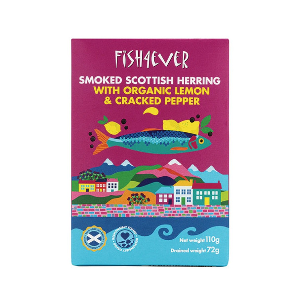 F4E Smoked Herring with Org Lemon & Pepper 110g | Honest to Goodness