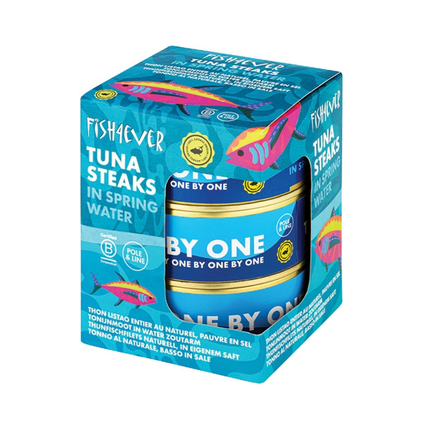 F4E Skipjack Tuna Steaks in Spring Water | Honest to Goodness