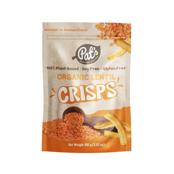 Pats Organic Lentil Crisps 100g | Honest to Goodness