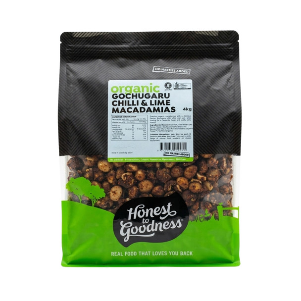 Organic Gochugaru Chilli & Lime Macadamias 4KG | Honest to Goodness