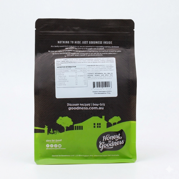 Chilli & Lime Macadamias 700g | Honest to Goodness