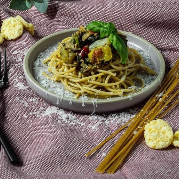 Easy Tuna Pasta with  Veggies and Pesto