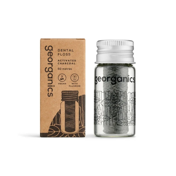 Georganics Natural Floss Activated Charcoal 50ml | Honest to Goodness