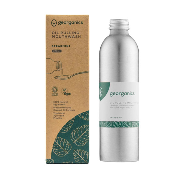 Georganics Oil Pulling Mouthwash Peppermint 100ml | Honest to Goodness