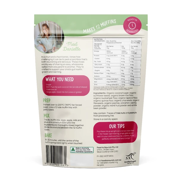 Lunchbox Baking Mix Apple Cinnamon Muffin 360g | Honest to Goodness