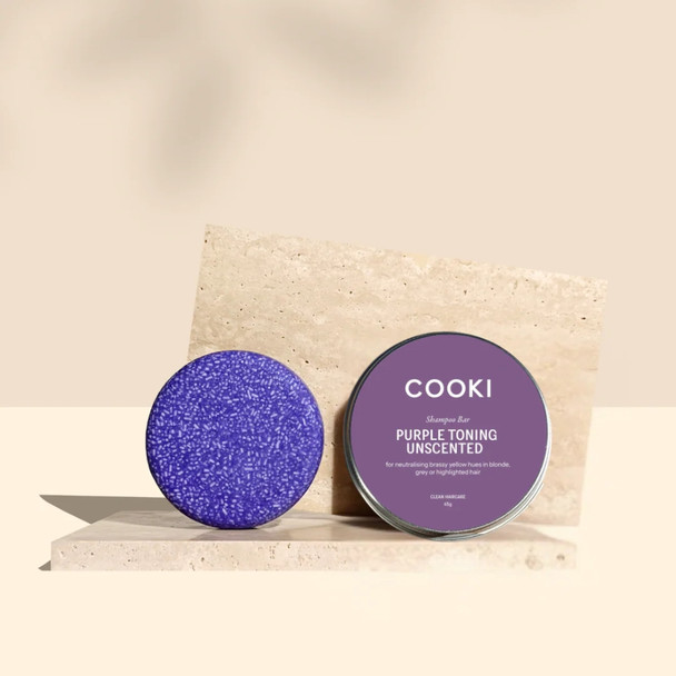 Cooki Purple Shampoo Bar with Tin 65g | Honest to Goodness