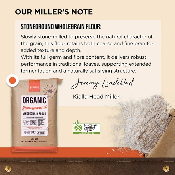 Organic Stoneground Wholegrain Plain Flour 1KG | Honest to Goodness