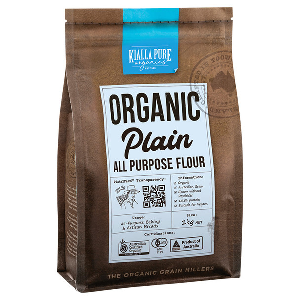 Organic Unbleached Plain Flour 1KG | Honest to Goodness