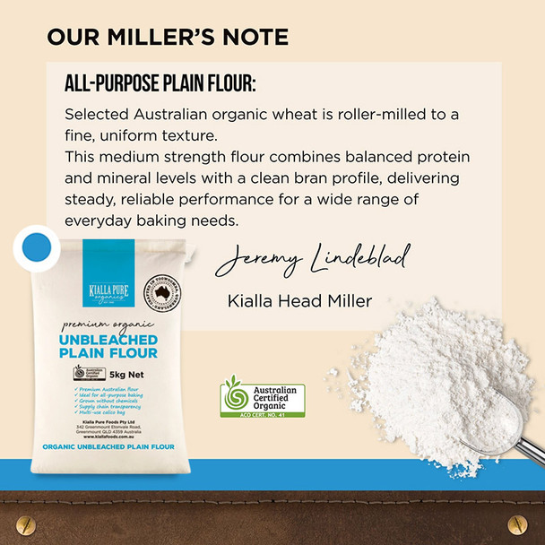 Organic Unbleached Plain Flour 5KG | Honest to Goodness
