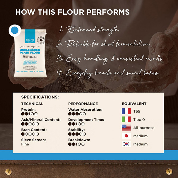 Organic Unbleached Plain Flour 5KG | Honest to Goodness