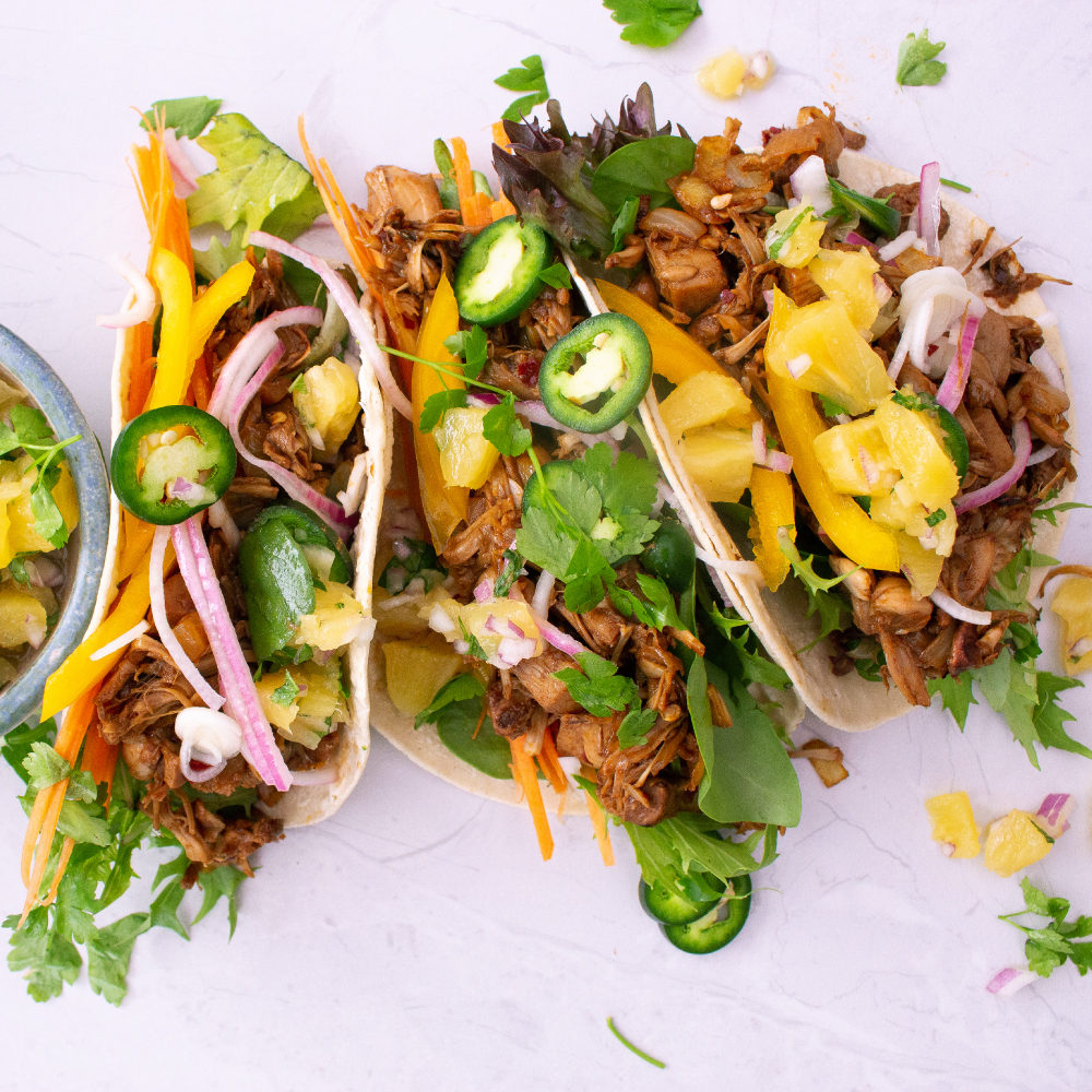 Bbq Sauce Jackfruit Pulled Pork Tacos Pulled BBQ Jackfruit Tacos
