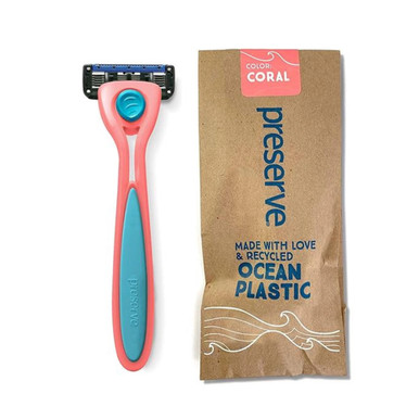Preserve POPi Shave 5 Razor System Coral 1pk | Honest to Goodness