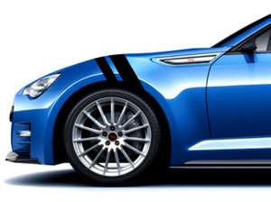 2" & 3" Vinyl Fender Hash Bar RACING STRIPES (fits Subaru BRZ)