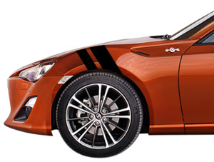 2" & 3" Vinyl Fender Hash Bar RACING STRIPES (fits Toyota 86)