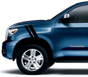 2" & 3" Pickup Truck Vinyl Fender Hash Bar RACING STRIPES (fits Toyota TUNDRA)