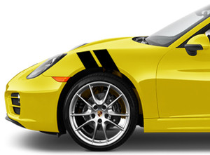 4" Fender Hash Bar Vinyl RACING STRIPES (fits PORSCHE)