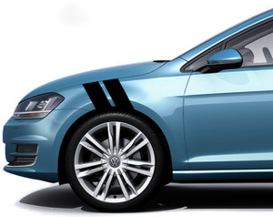 4" Fender Hash Bar Vinyl RACING STRIPES (fits Volkswagen GOLF & GTI)