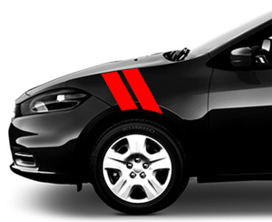 4" Fender Hash Bar Vinyl RACING STRIPES (fits Dodge DART)