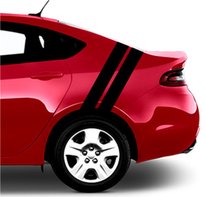 4" Rear Fender Hash Bar Vinyl RACING STRIPES (fits Dodge DART)