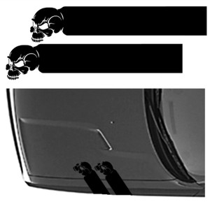 SKULL Fender Hash Bar vinyl RACING STRIPES 5" Decal, fits Dodge CHALLENGER