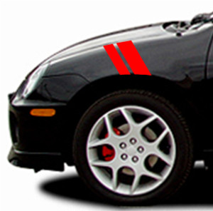 2" & 3" Fender Hash Bar Vinyl RACING STRIPES (fits Dodge NEON)