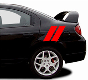 4" REAR Fender Hash Bar Vinyl RACING STRIPES (fits Dodge NEON)
