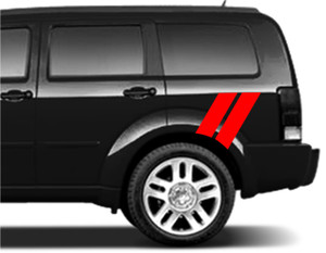4" REAR Fender Hash Bar Vinyl RACING STRIPES (fits Dodge NITRO)