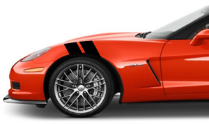 4" Fender Hash Bar Vinyl RACING STRIPES (fits Chevy CORVETTE C6)