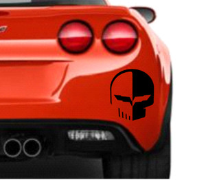 C6 Skull Door/Rear vinyl RACING STRIPE Decal, fits Chevy Corvette C6