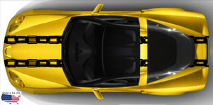 Get it CHAINED 8" Double Vinyl Rally RACING STRIPES - Fits Chevy Corvette C6