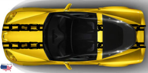 Get it CHAINED 10" Double Vinyl Rally RACING STRIPES - Fits Chevy Corvette C6