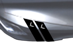 C7 Flag Fender Hash Bar vinyl RACING STRIPES 4" Decal, fits Chevy Corvette C7 