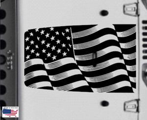 American Flag Hood Door Vinyl Decal Truck Jeep Car 22" x 37" (Fits Jeep Wrangler)