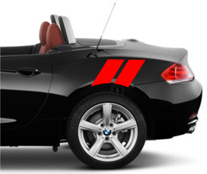 4" REAR Fender Hash Bar Vinyl RACING STRIPES (fits BMW Z4)