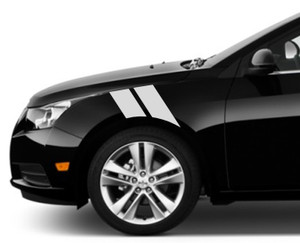4" Fender Hash Bar Vinyl RACING STRIPES (fits Chevy Cruze)