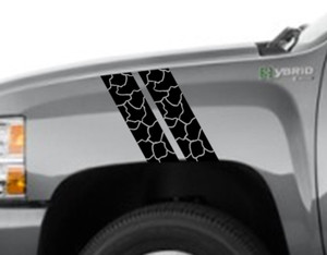 Copy of 4" Fender ROCK Hash Bar Vinyl RACING STRIPES (fits Chevy CORVETTE C4)