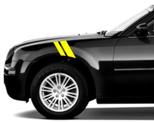 2" & 3" Fender Hash Bar Vinyl RACING STRIPES Decal (fits Chrysler 300)