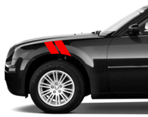 4" Fender Hash Bar Vinyl RACING STRIPES (fits Chrysler 300)