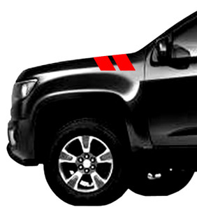 4" Fender Hood Hash Bar Vinyl RACING STRIPES (fits Dodge Dakota)