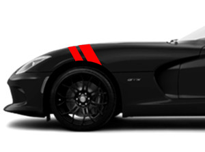 2" & 3" Fender Hash Bar Vinyl RACING STRIPES (fits Dodge Viper)