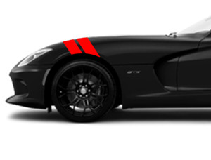 4" Fender Hash Bar Vinyl RACING STRIPES (fits Dodge Viper)