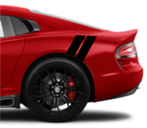 4" REAR Fender Hash Bar Vinyl RACING STRIPES (fits Dodge Viper)