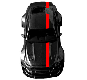 6" Single Offset Vinyl Rally RACING STRIPES Decal - Fits Ford Mustang