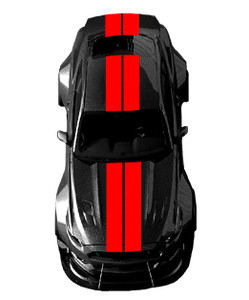 10" Double Vinyl Rally RACING STRIPES Decal - Fits Ford Mustang