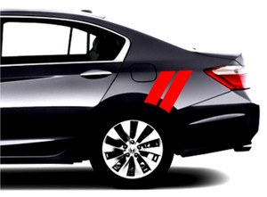 4" Rear Fender Hash Bar Vinyl RACING STRIPES Decal - fits Honda Accord