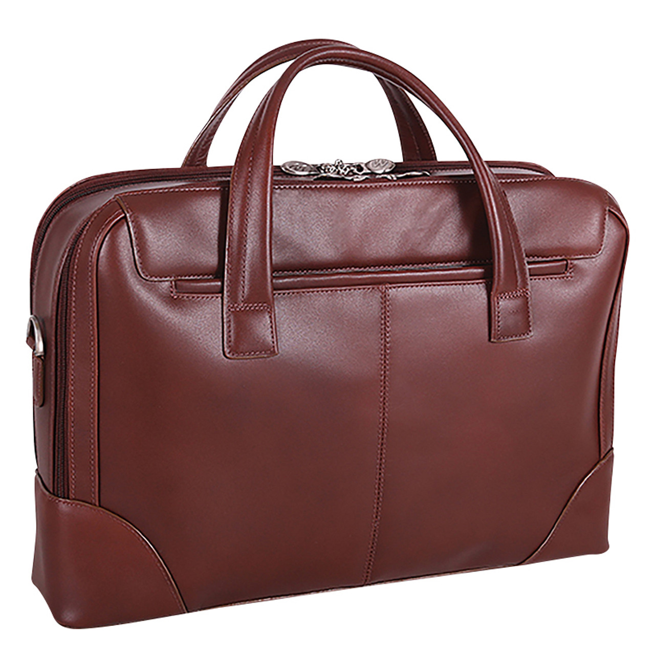 Franklin Covey leather shoulder briefcase.