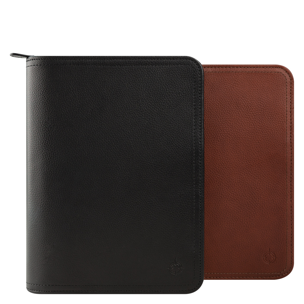 りーやん Tyler Leather Zipper Wire-bound Cover - Franklin Planner