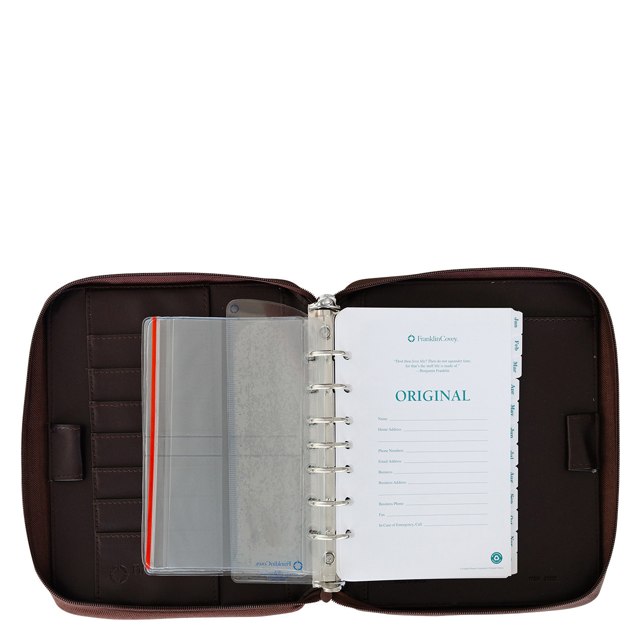 Franklincovey - Planning System Binder - Vinyl Zipper Binder (Classic, Burgundy)