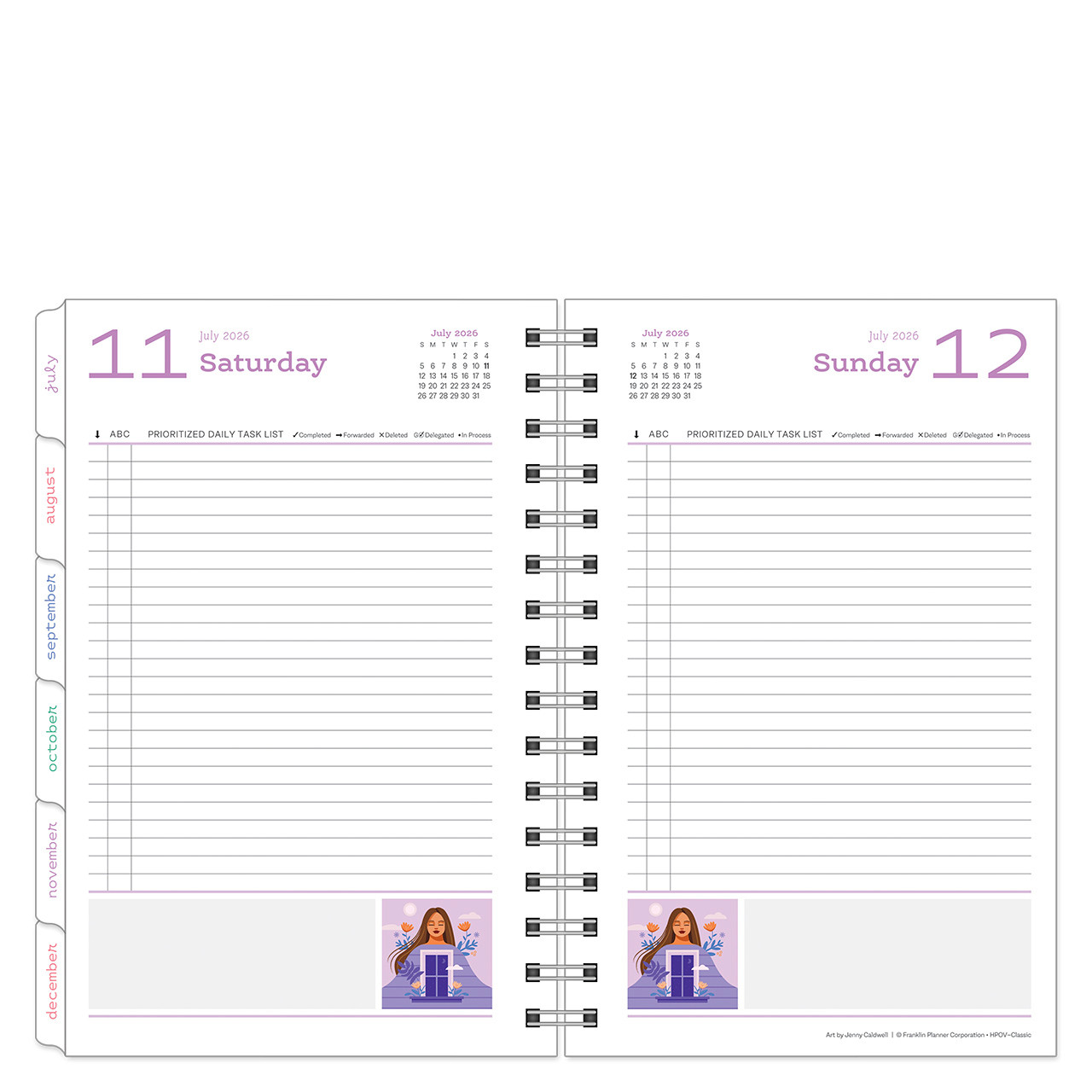 Her Point of View Six Month Wire-bound Planning Notebook