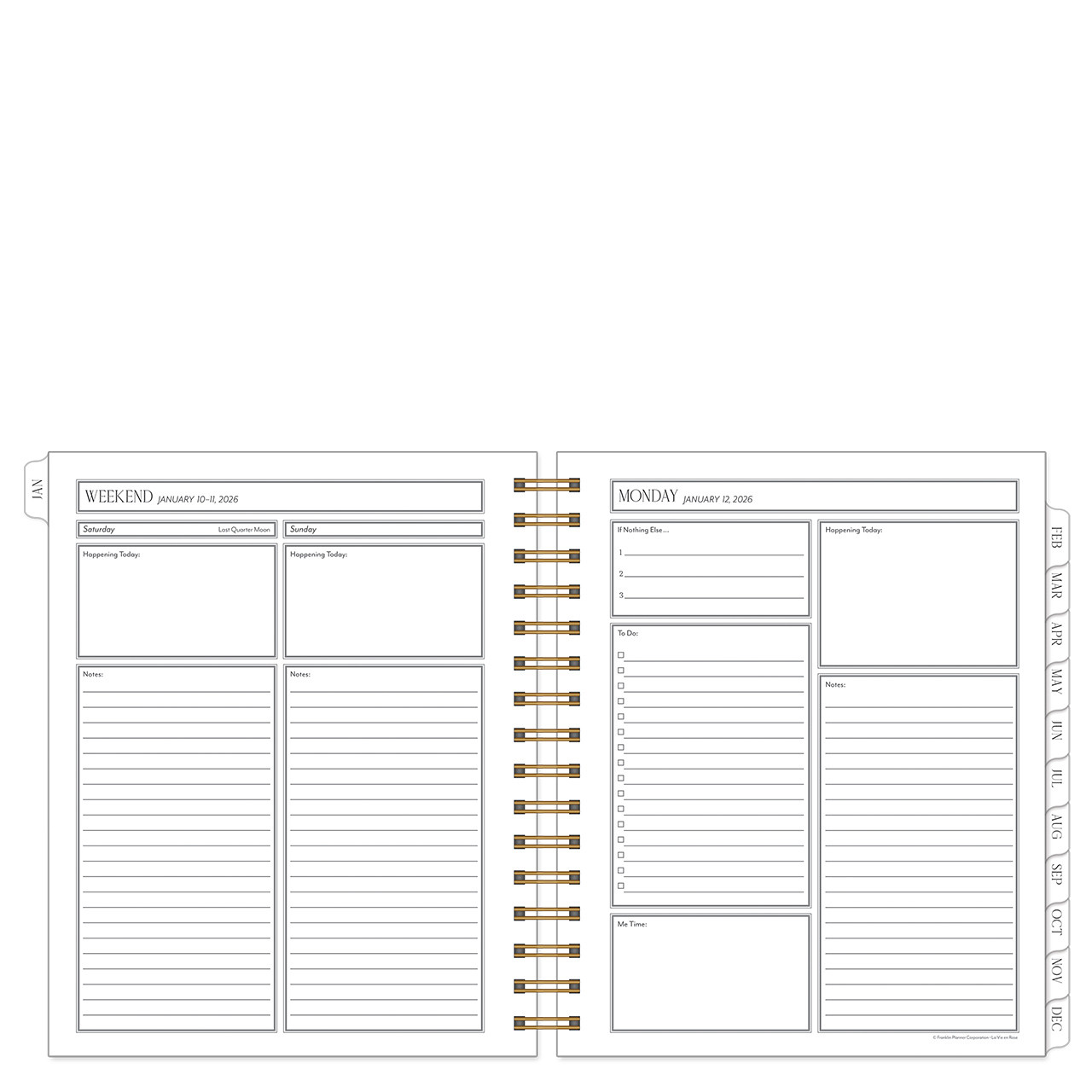 La Vie en Rose One Page Per Day Wire-bound Planner - Franklin Planner